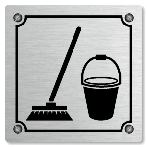 Úklidová místnost, 118x118mm, stříbrná, Kansas